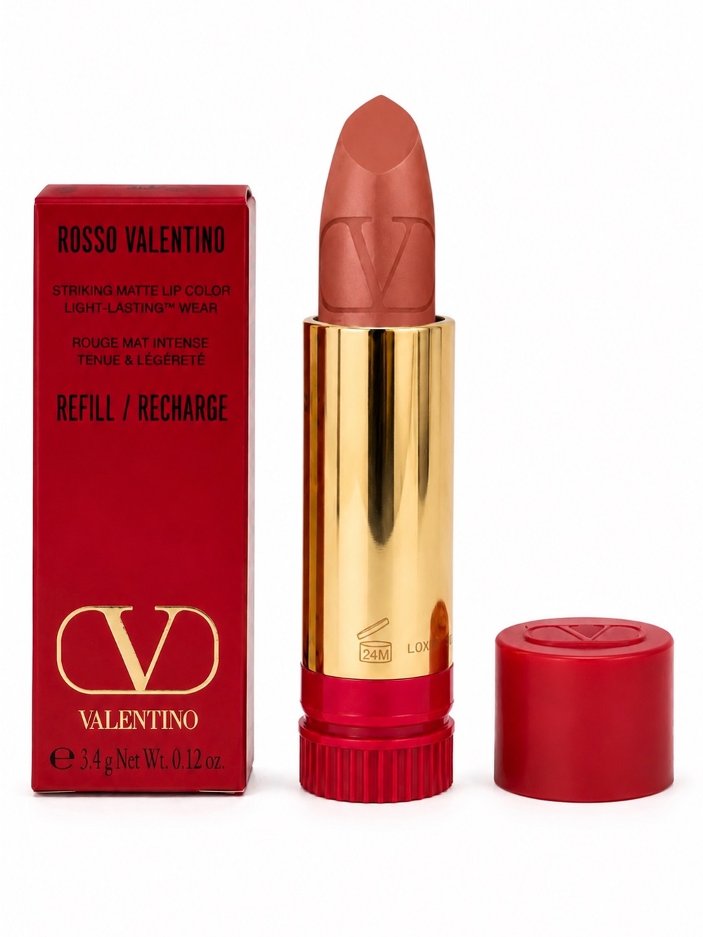 Valentino Rosso Matte Lipstick • Refill • Ode To Natural • 107A • NEW IN BOX